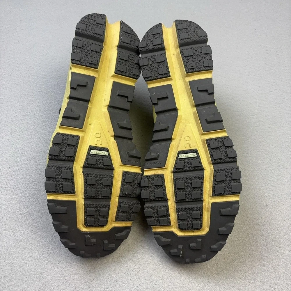 On Running Shoes Mens Size 13 Yellow Trail CloudTec Missiongrip Sneakers